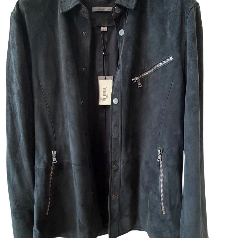 JOHN VARVATOS COLLECTION: Men's Suede Shirt Jacket - 48